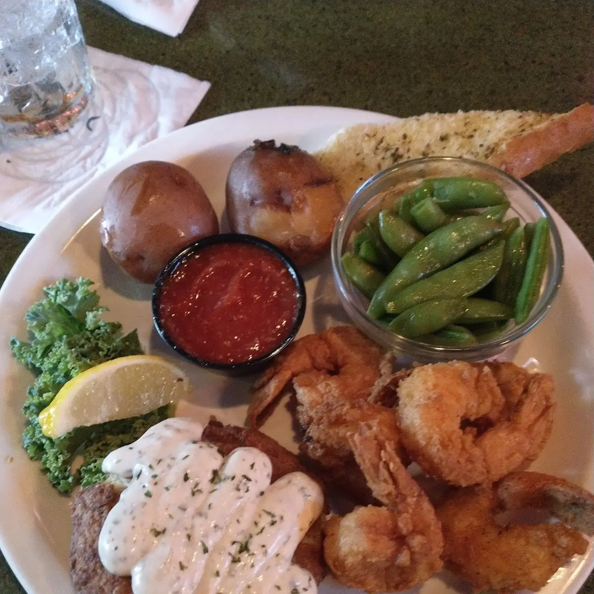 Crab Cake and Cajun Shrimp