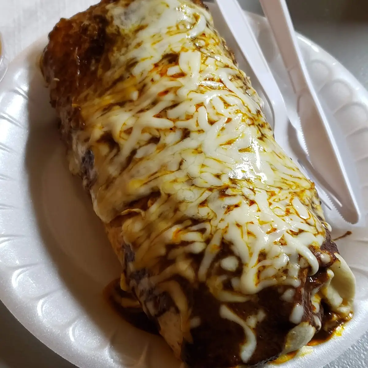 Chicken Burrito Smothered