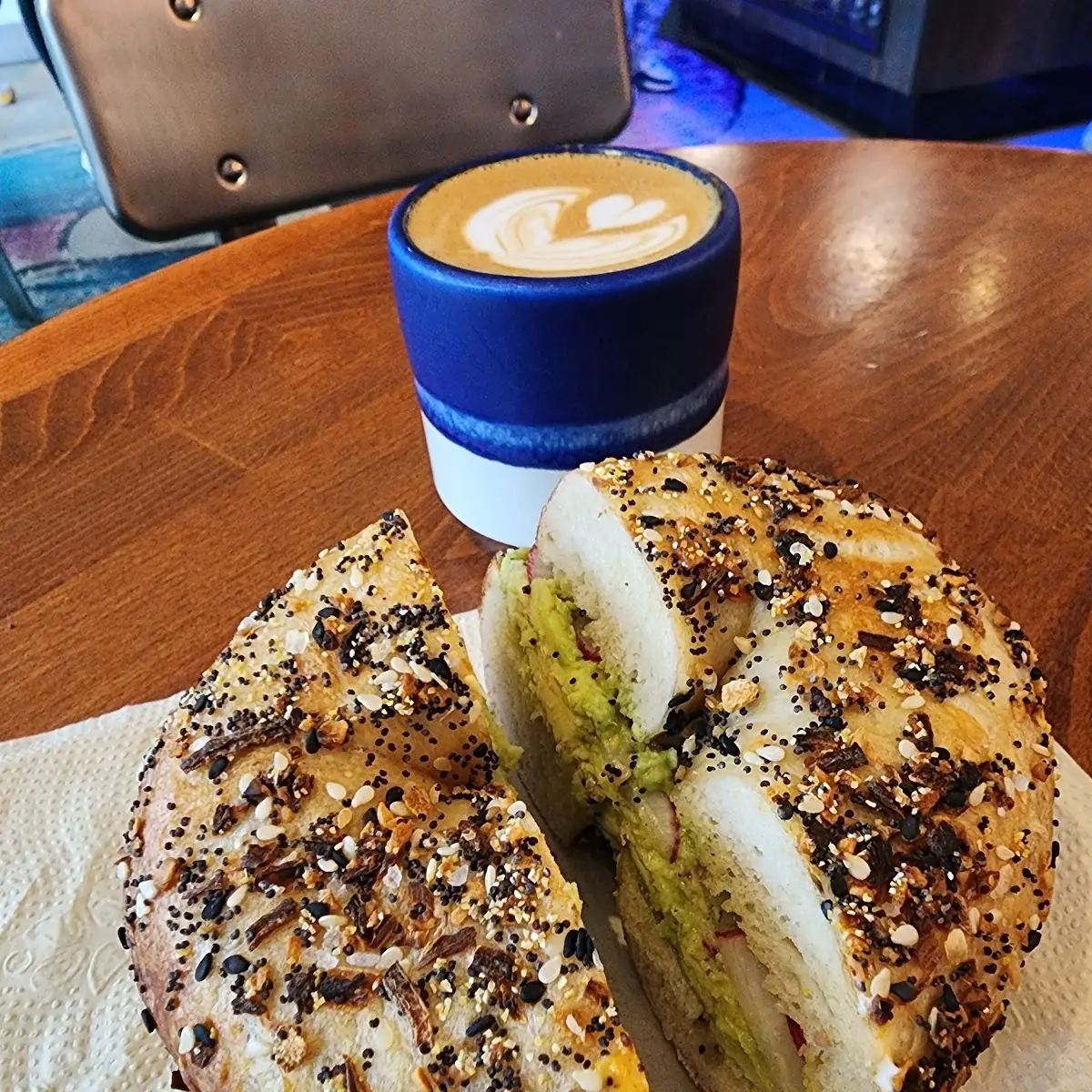 Wood Fired Everything Bagel w Cream Cheese