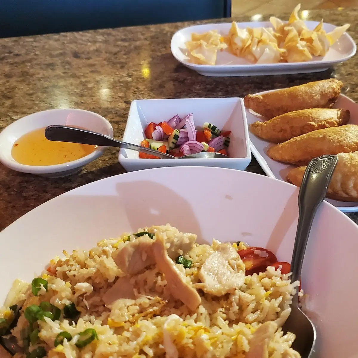 Chicken Basil Fried Rice Chicken