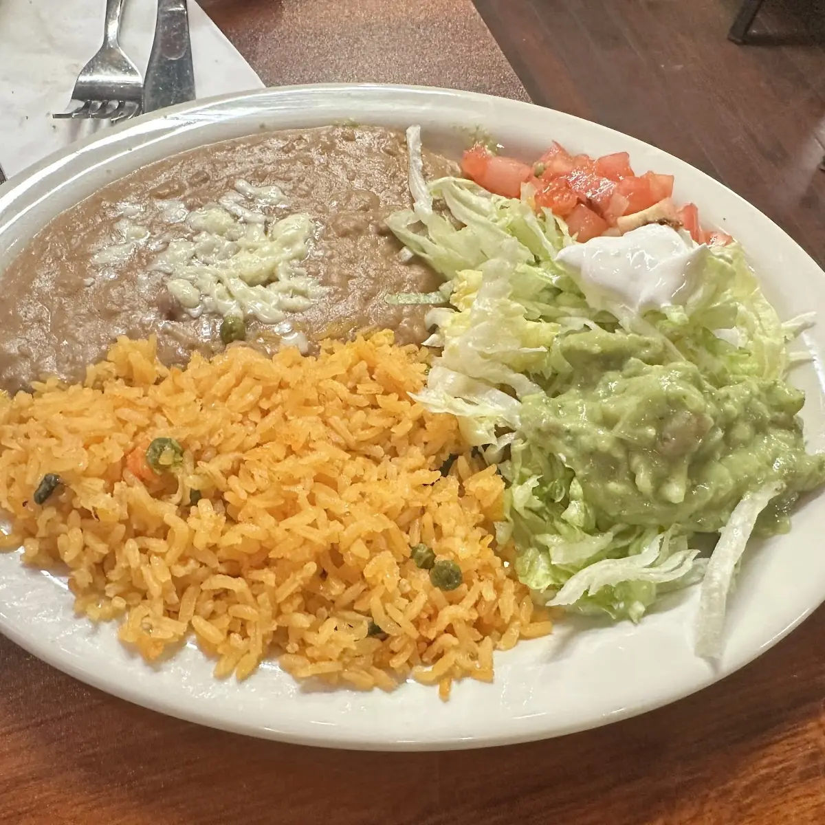 Rice Refried Beans Lettuce