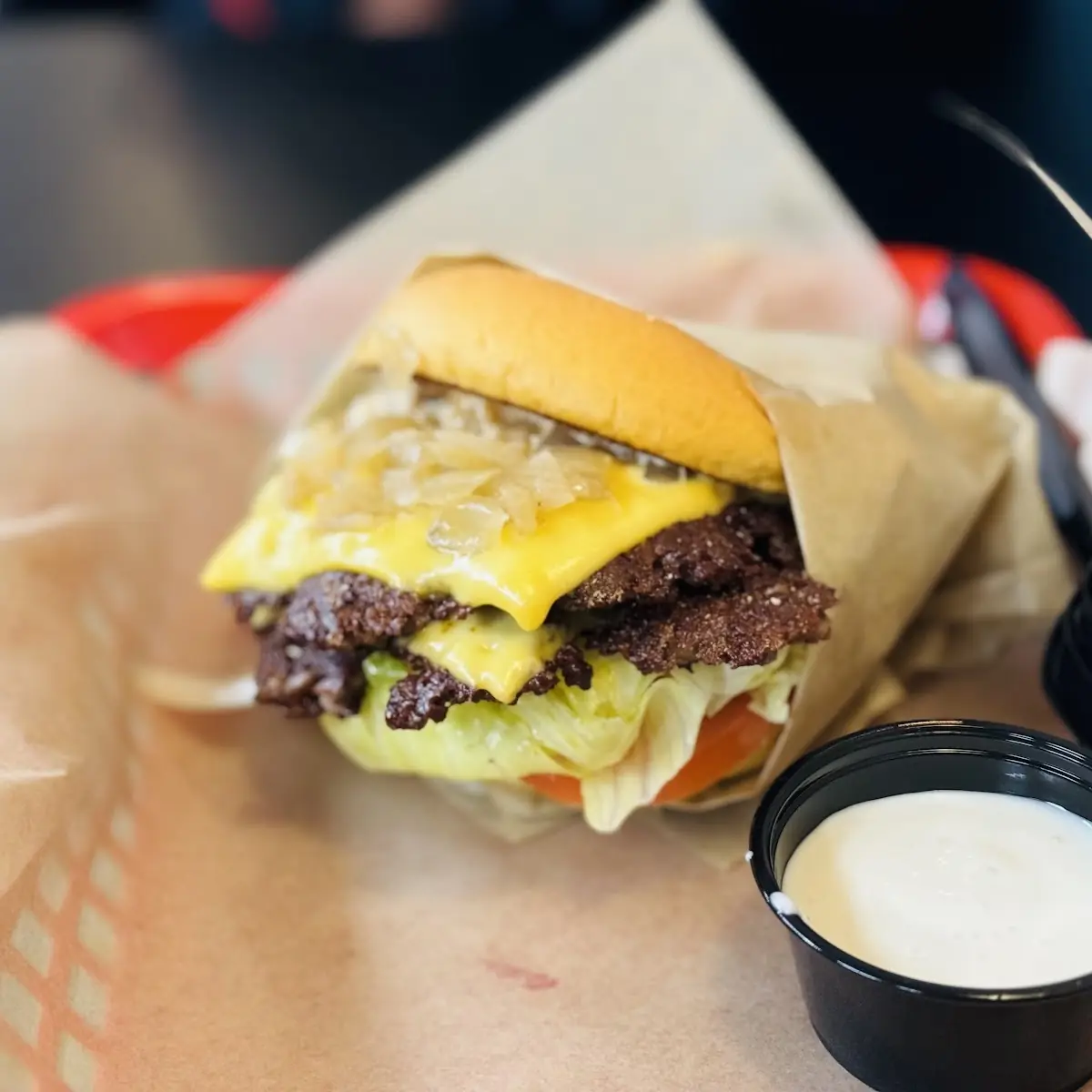 Triple Cheeseburger with Egg