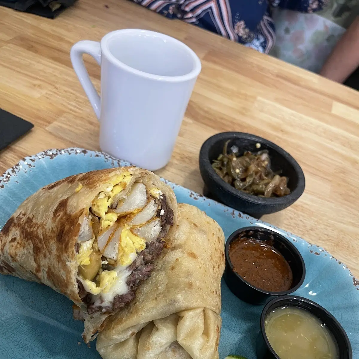 Breakfast Burrito with Salsa Verde