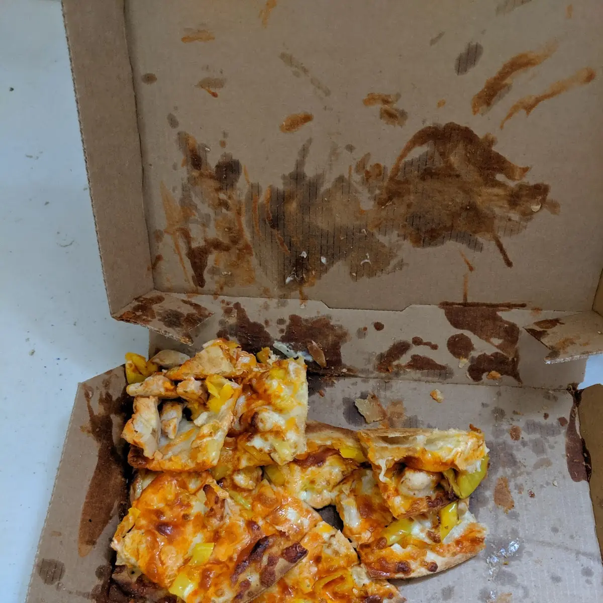 Thin Crust Buffalo Smashed Af Chicken Pizza