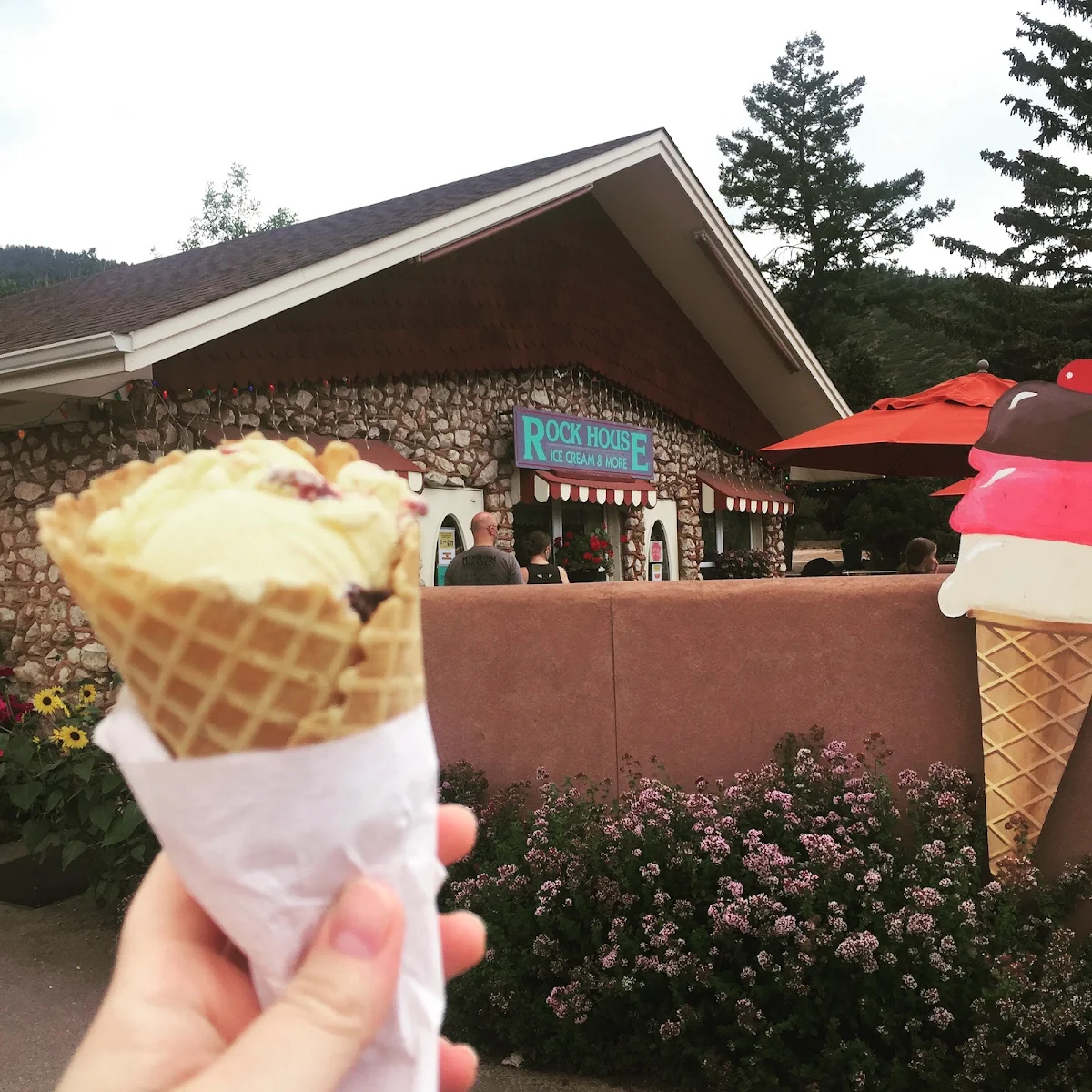 Blueberry Ice Cream Cone