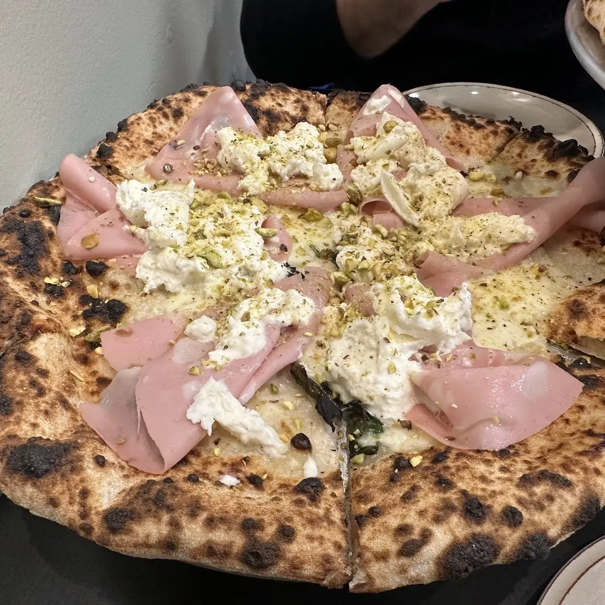 Oven Fired Pizza with Mortadella
