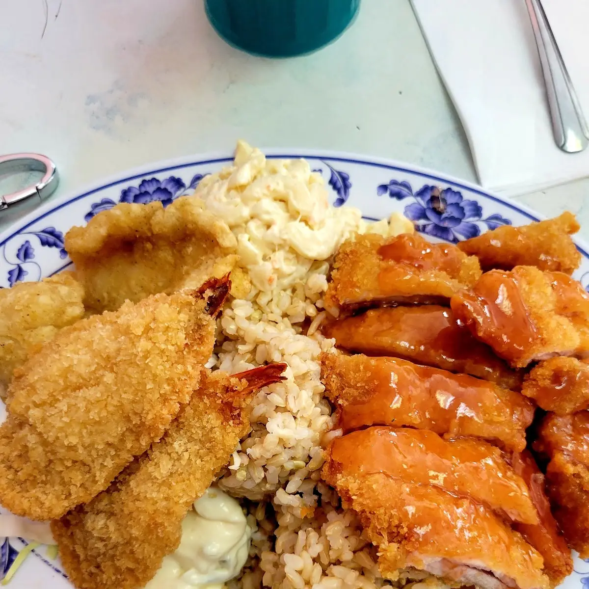 Seafood Combo with Brown Rice