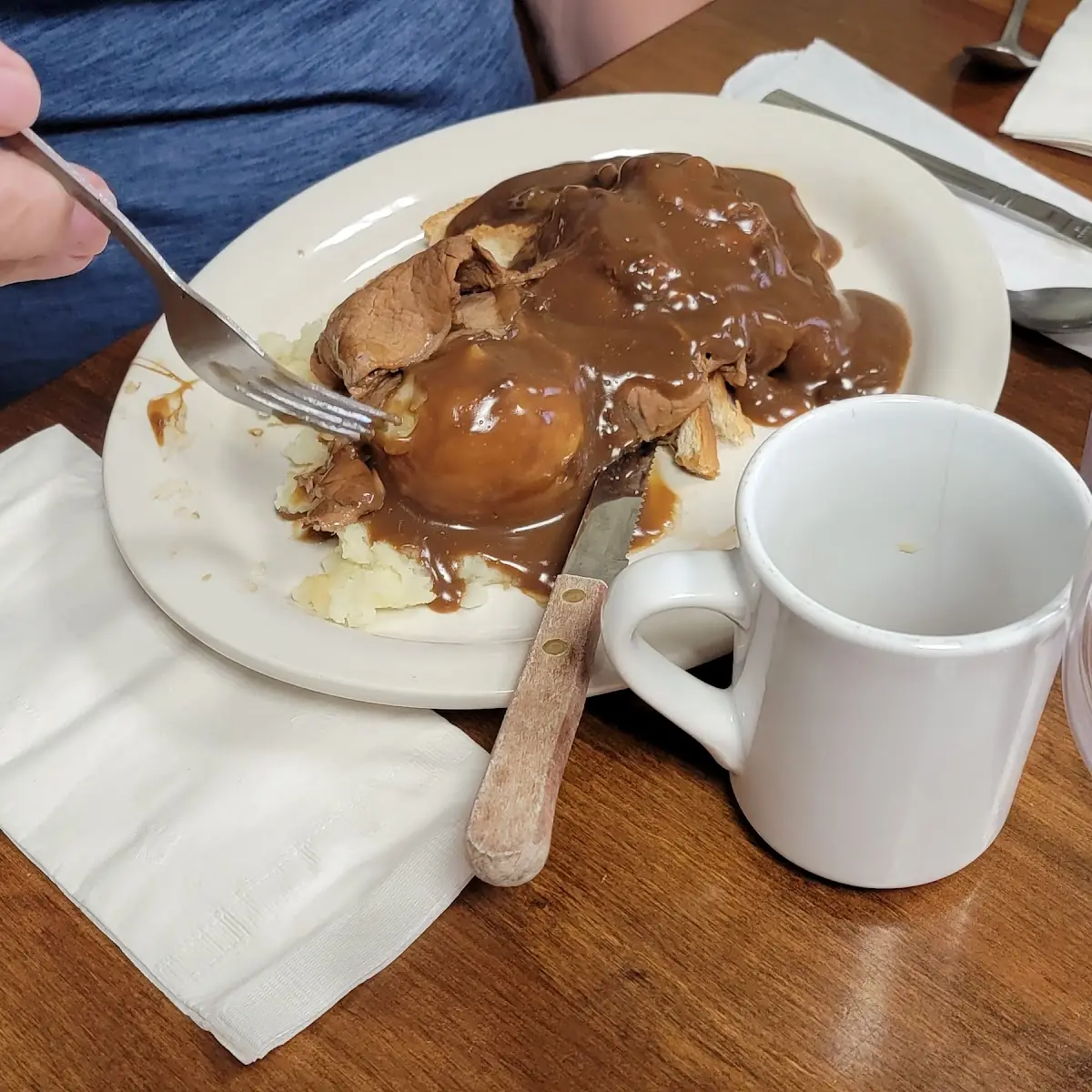 Roast Beef & Gravy on Potatoes