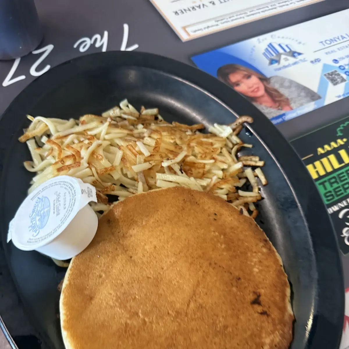 Pancake Breakfast with Hash Browns