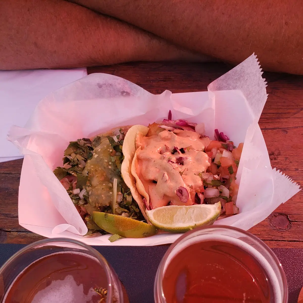 Carne Asada and Carnitas Tacos