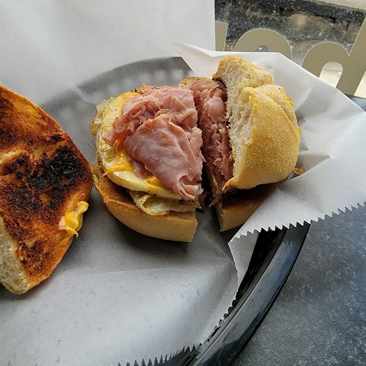 Ham Egg and Cheese Sandwich