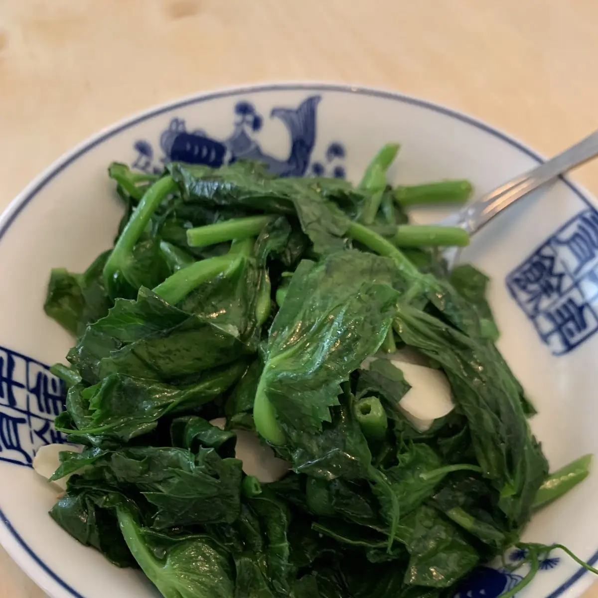 Snow Pea Shoots with Garlic