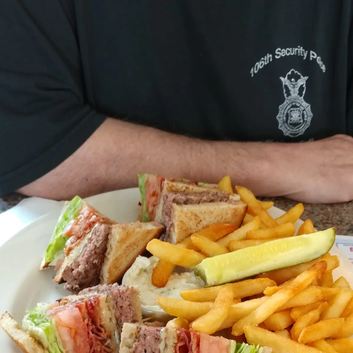 Cheeseburger Club Sandwich
