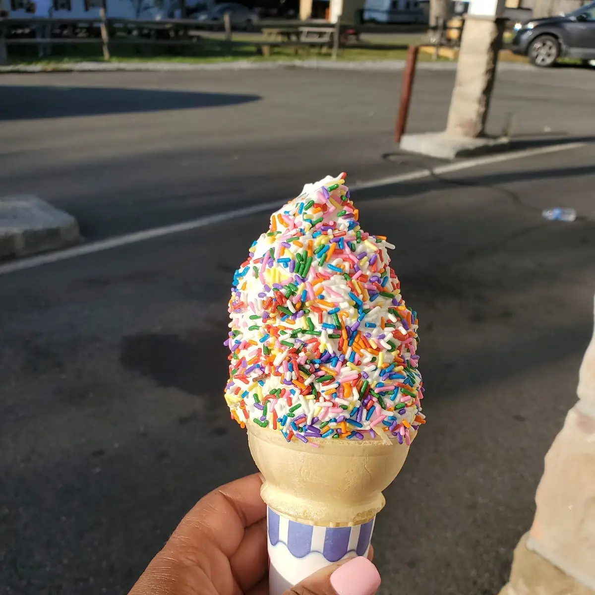 Vanilla Rainbow Sprinkle Ice Cream