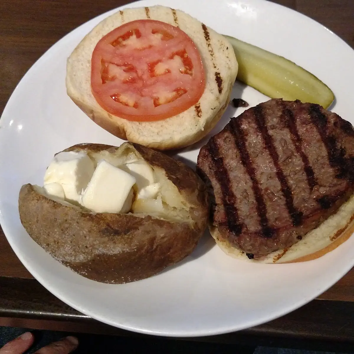 Hamburger and Baked Potato