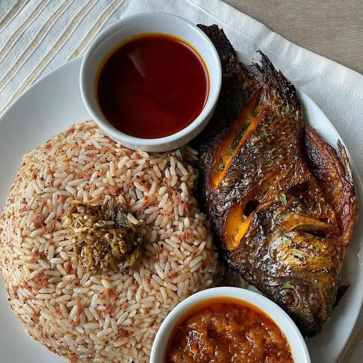 Dry Rice & Fried Fish