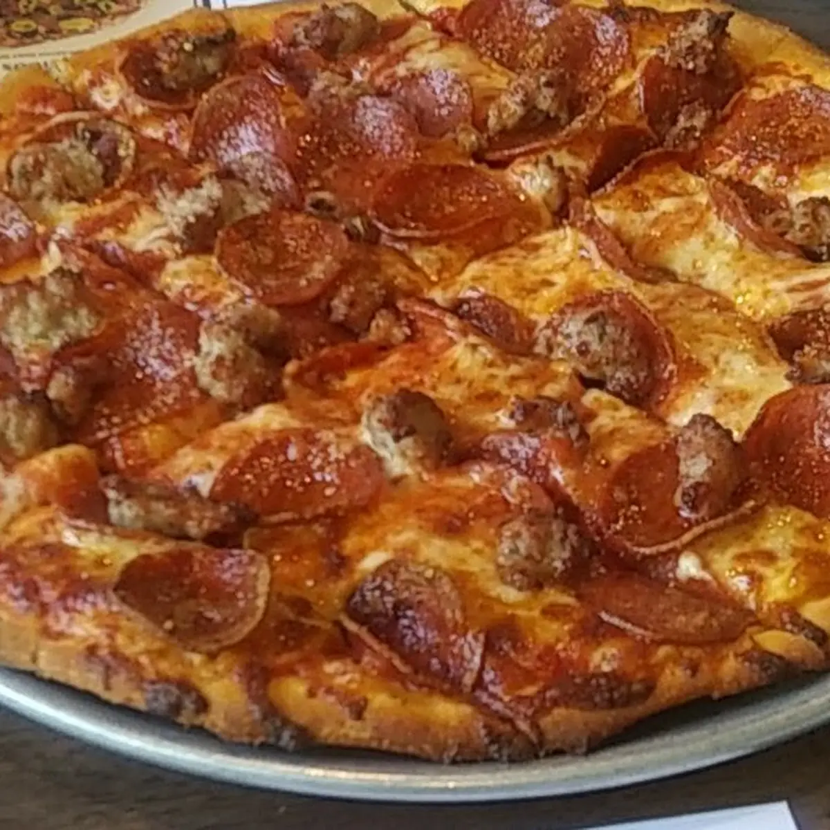 Pepperoni and Italian Sausage Pizza