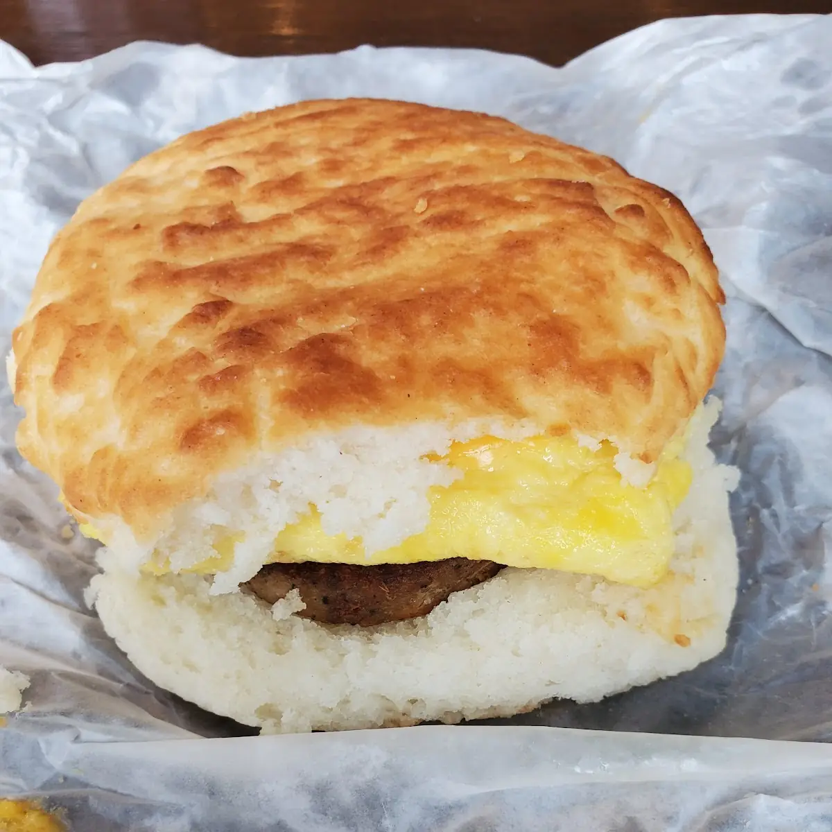 Sausage Egg and Cheese Biscuit