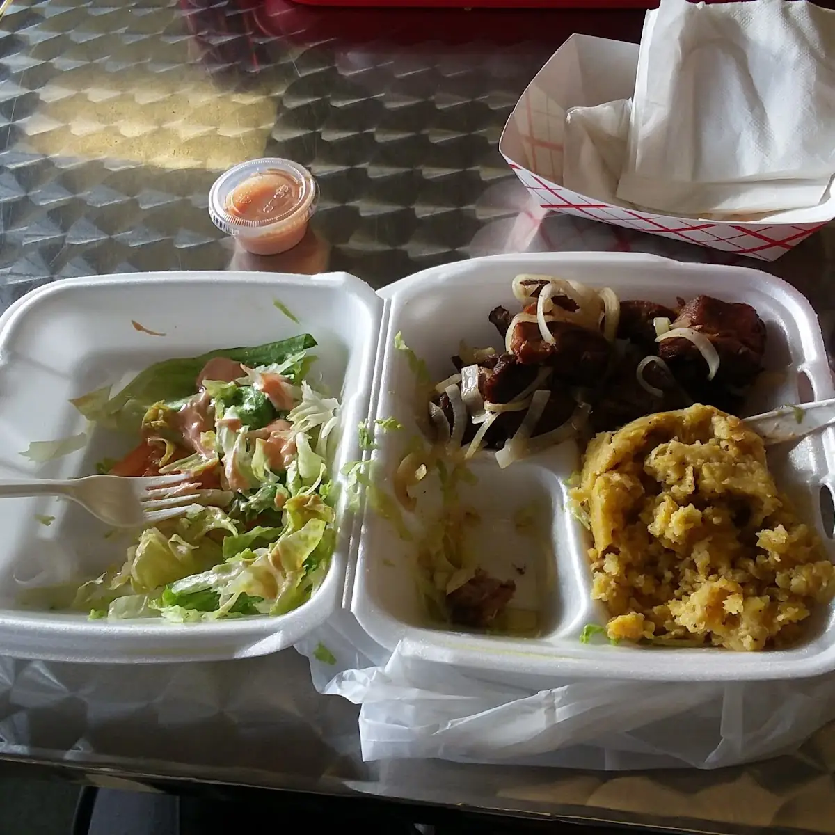 Mofongo Con Carne Frita