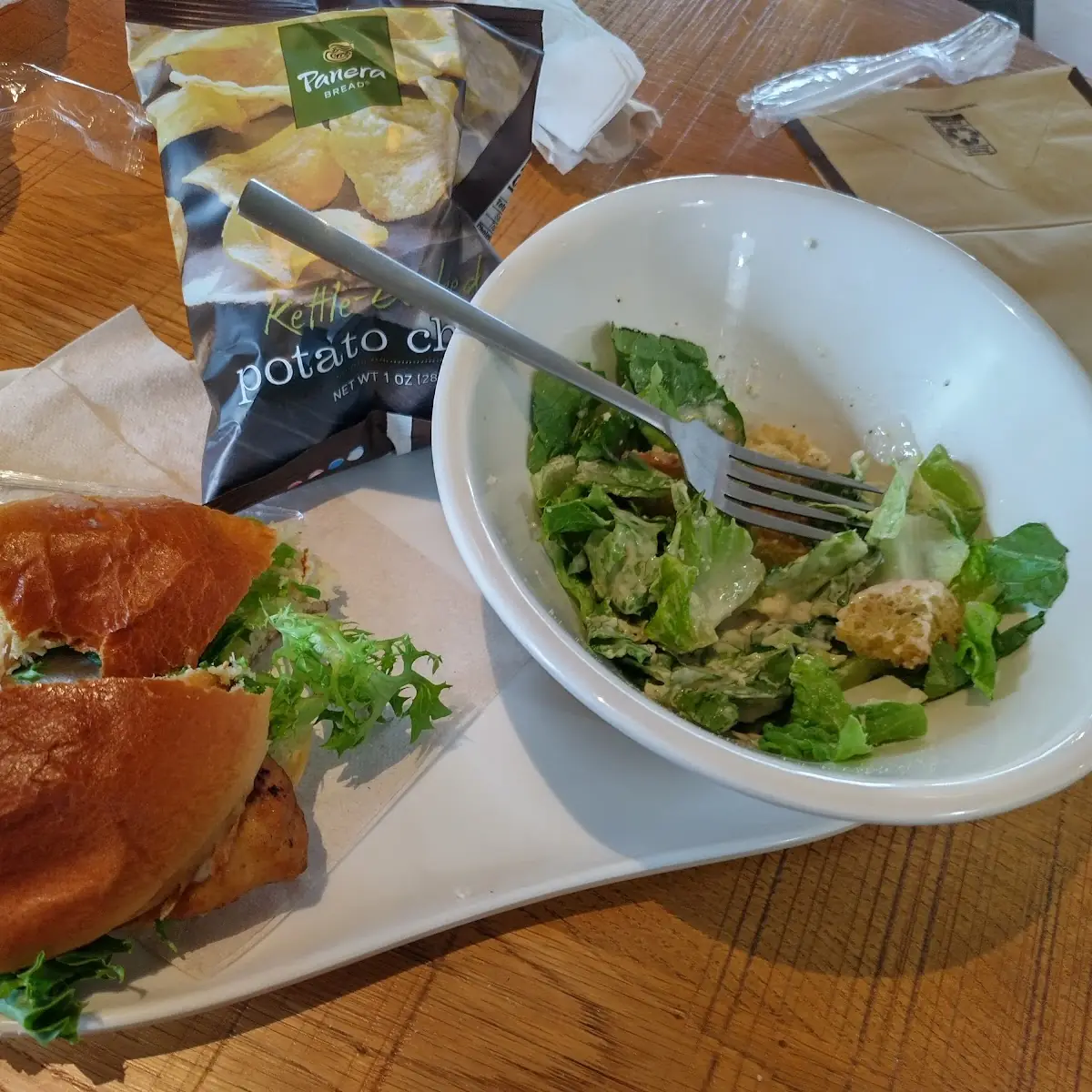 Ceasar Salad Chicken Sandwich Combo