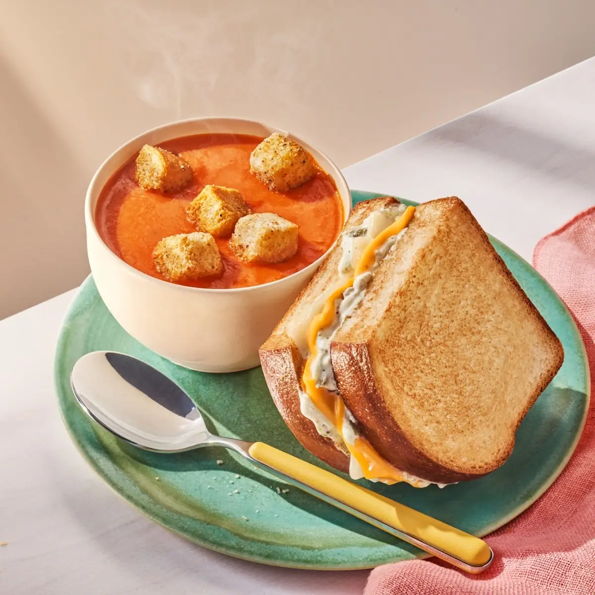 Grilled Cheese & Creamy Tomato Soup