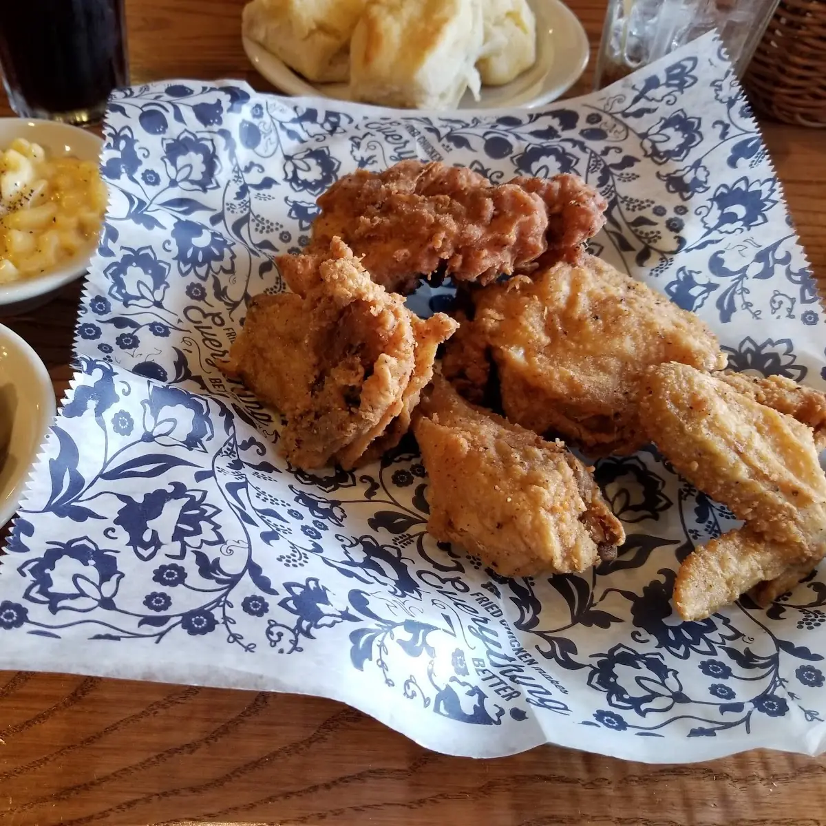 Fried Chicken Fried Okra Cornbread and Green Beans
