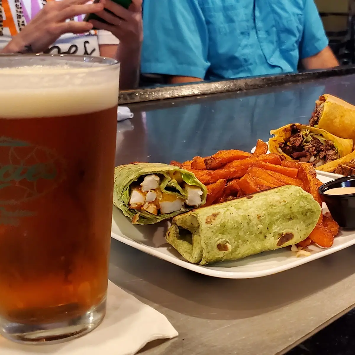 Voodoo Chicken Wrap and Bacon Cheeseburger Wrap