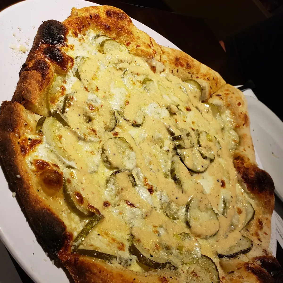 Garlic Dill Pickle Pizza