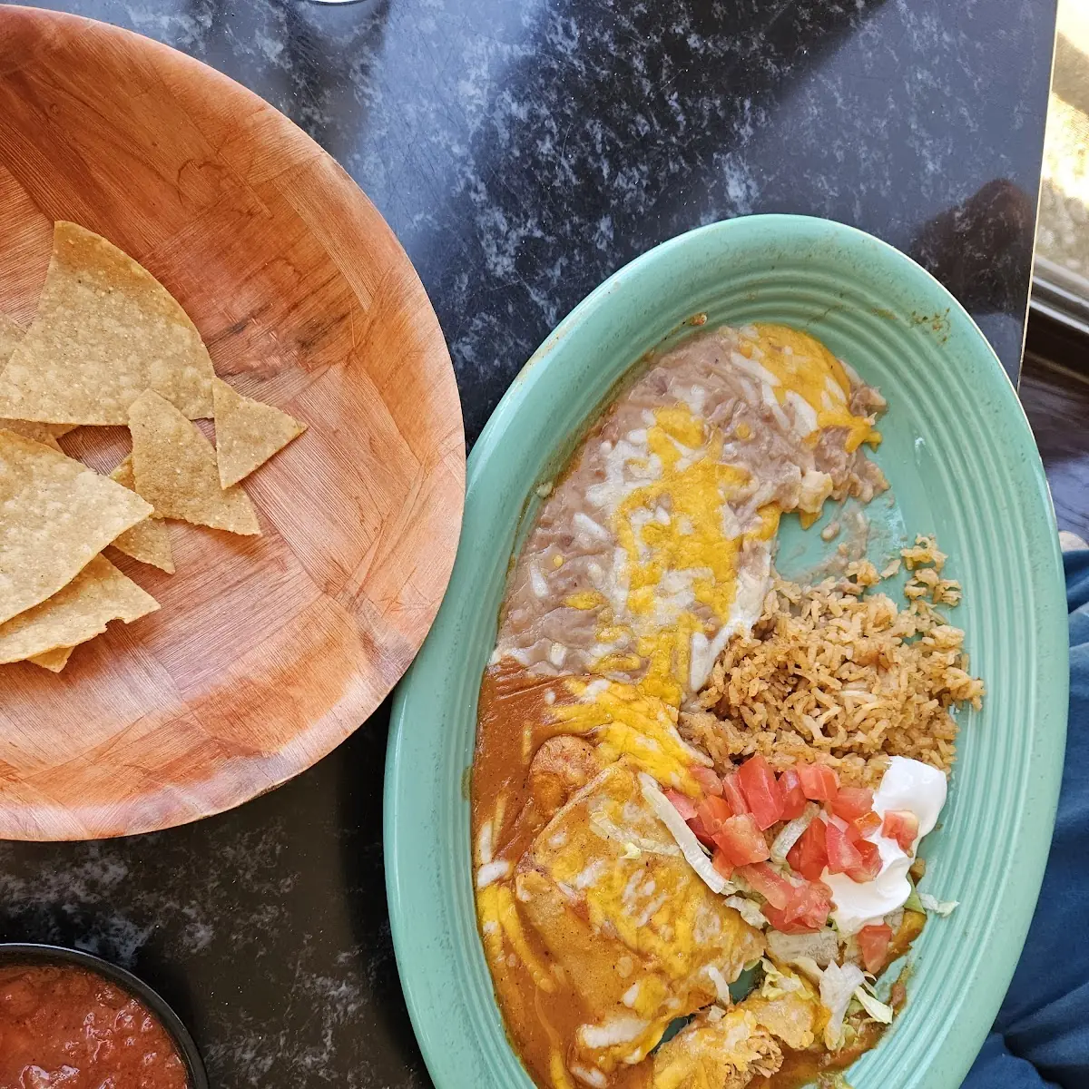 Chicken Enchilada Lunch Plate