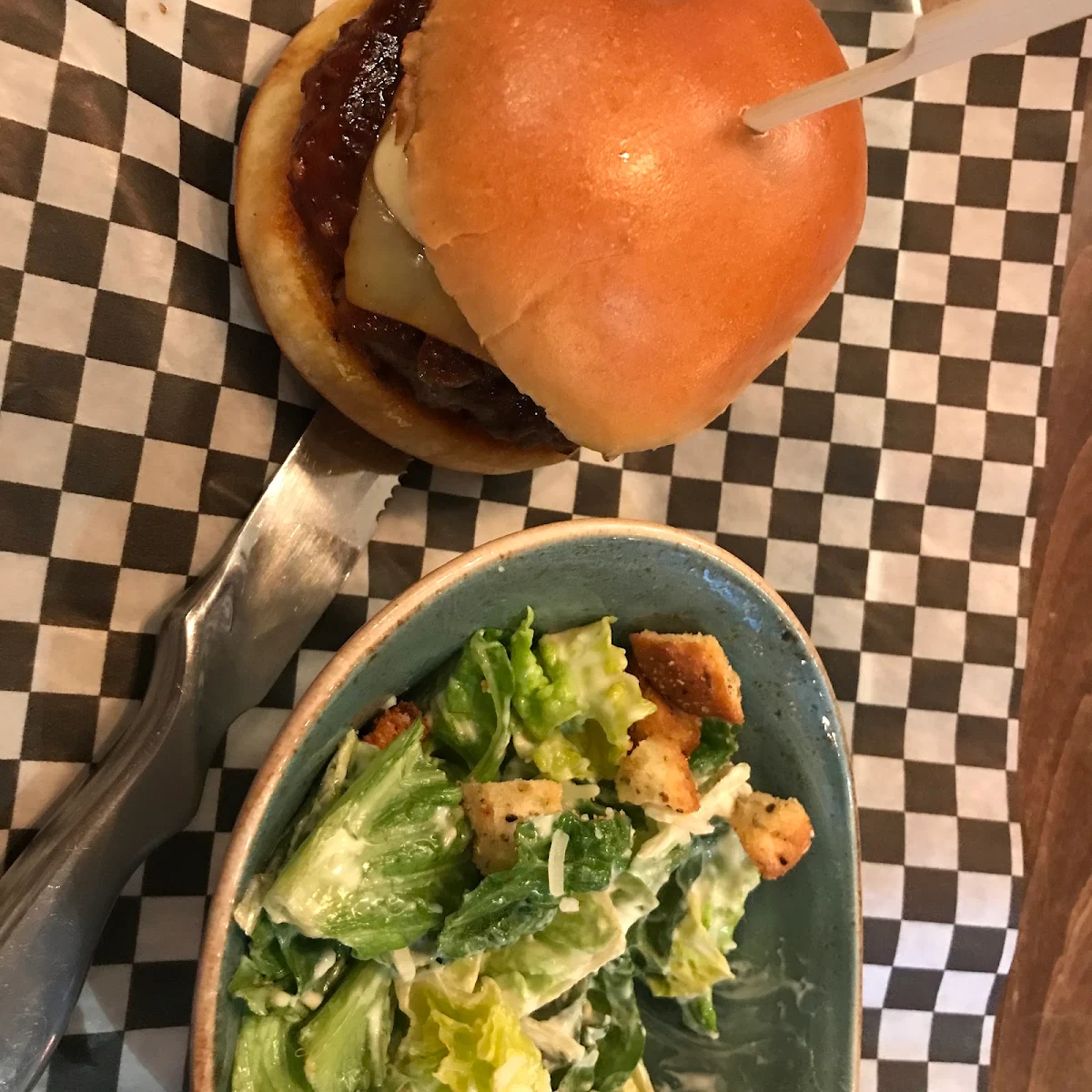 Burger with Caesar Salad, Jamesons Pub - 17th Ave