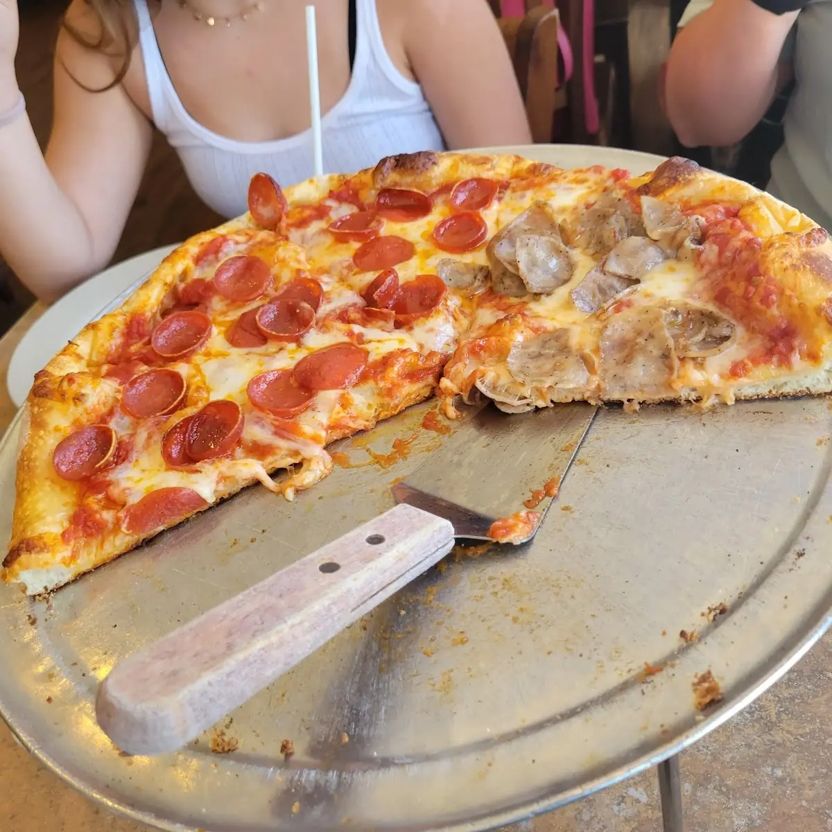 Large Half Sausage Half Pepperoni Pizza