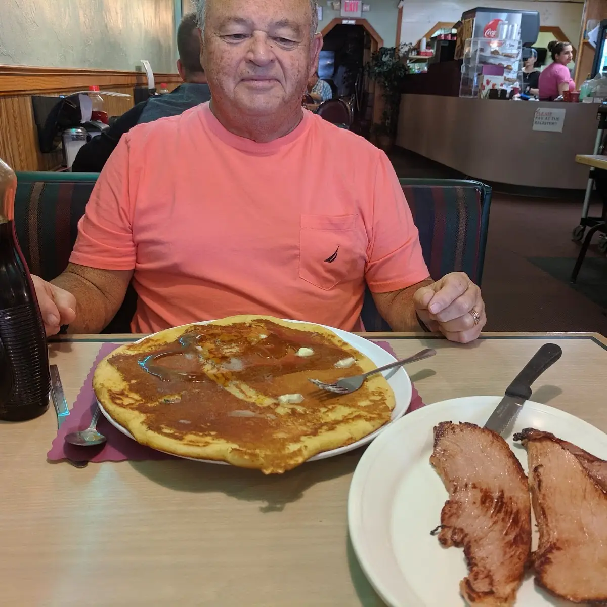 Pancakes and Ham Steak