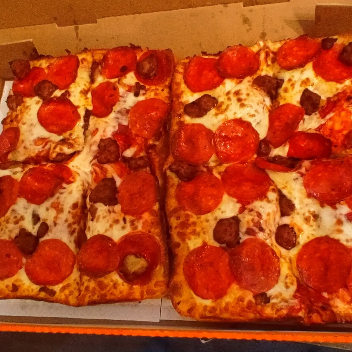 Deep Dish Pepperoni and Sausage Pizza