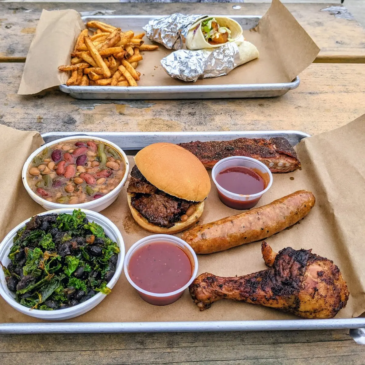 Sampler Platter and Tofu Tacos