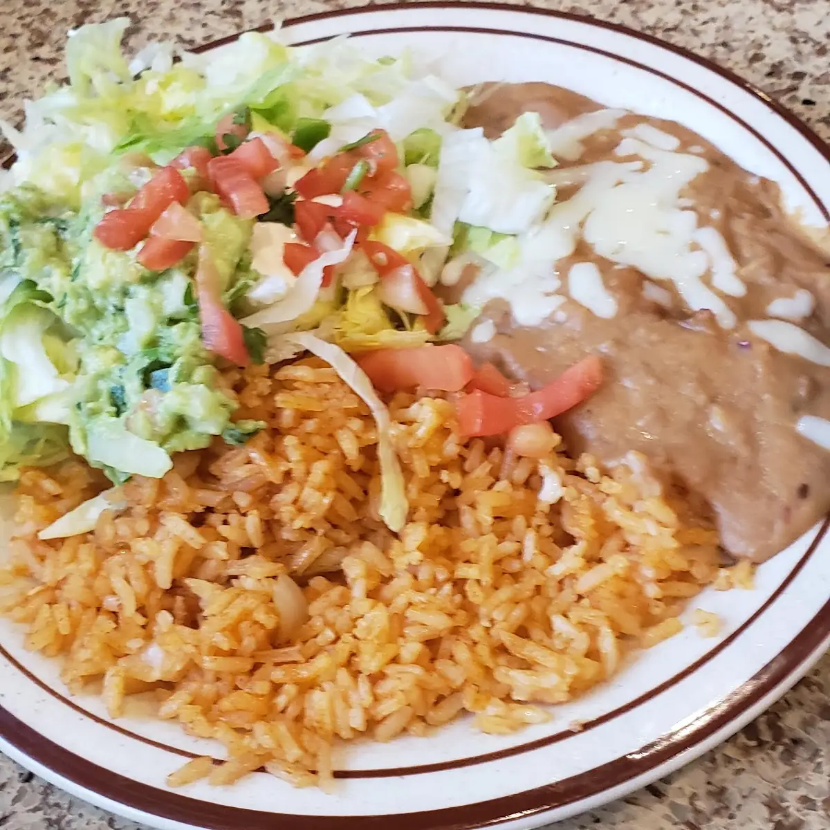 1 Bean Burrito 1 Cheese Enchilada and 1 Bean Tostada