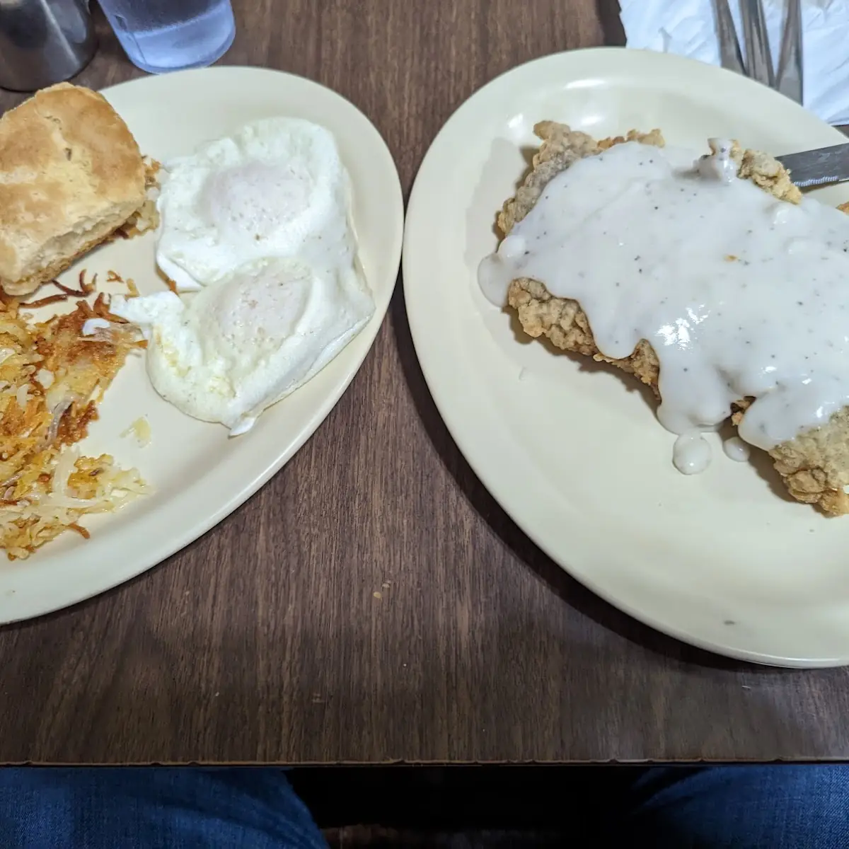 Chicken Fried Steak and Eggs Breakfast