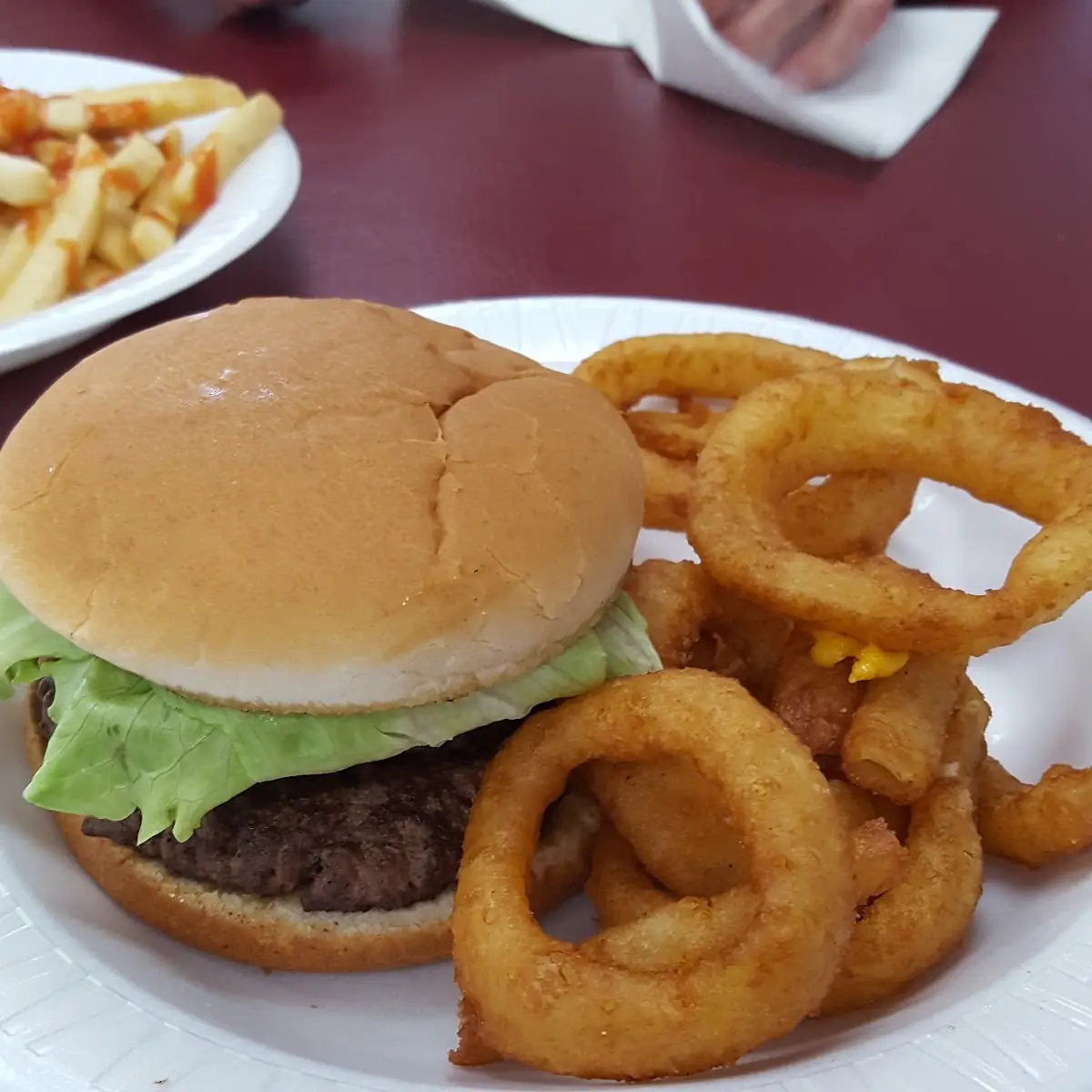 Double Cheeseburger w Onion Rings