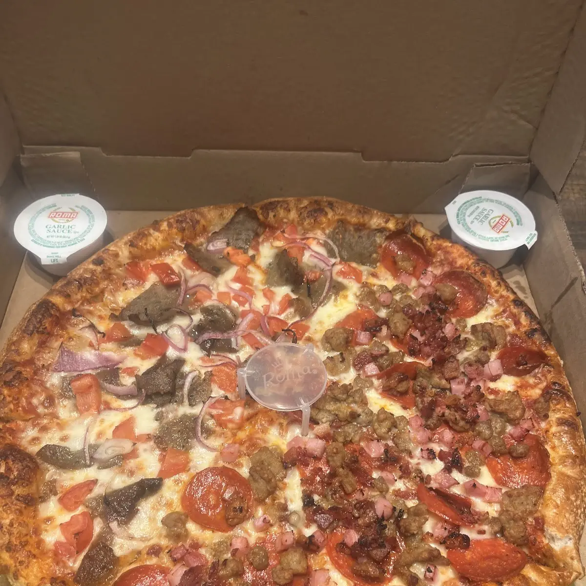 XL Pepperoni Pizza and Mushroom Pizza