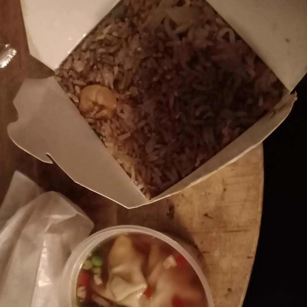 Wonton Soup and Shrimp Fried Rice