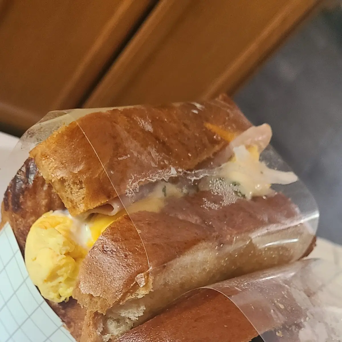 Ham Cheese & Bacon Egg and Cheese Sandwich