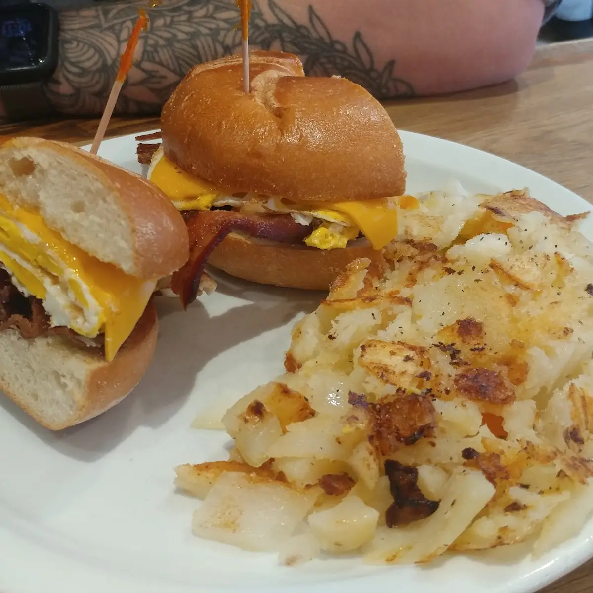 Bacon Egg and Cheese with Home Fries
