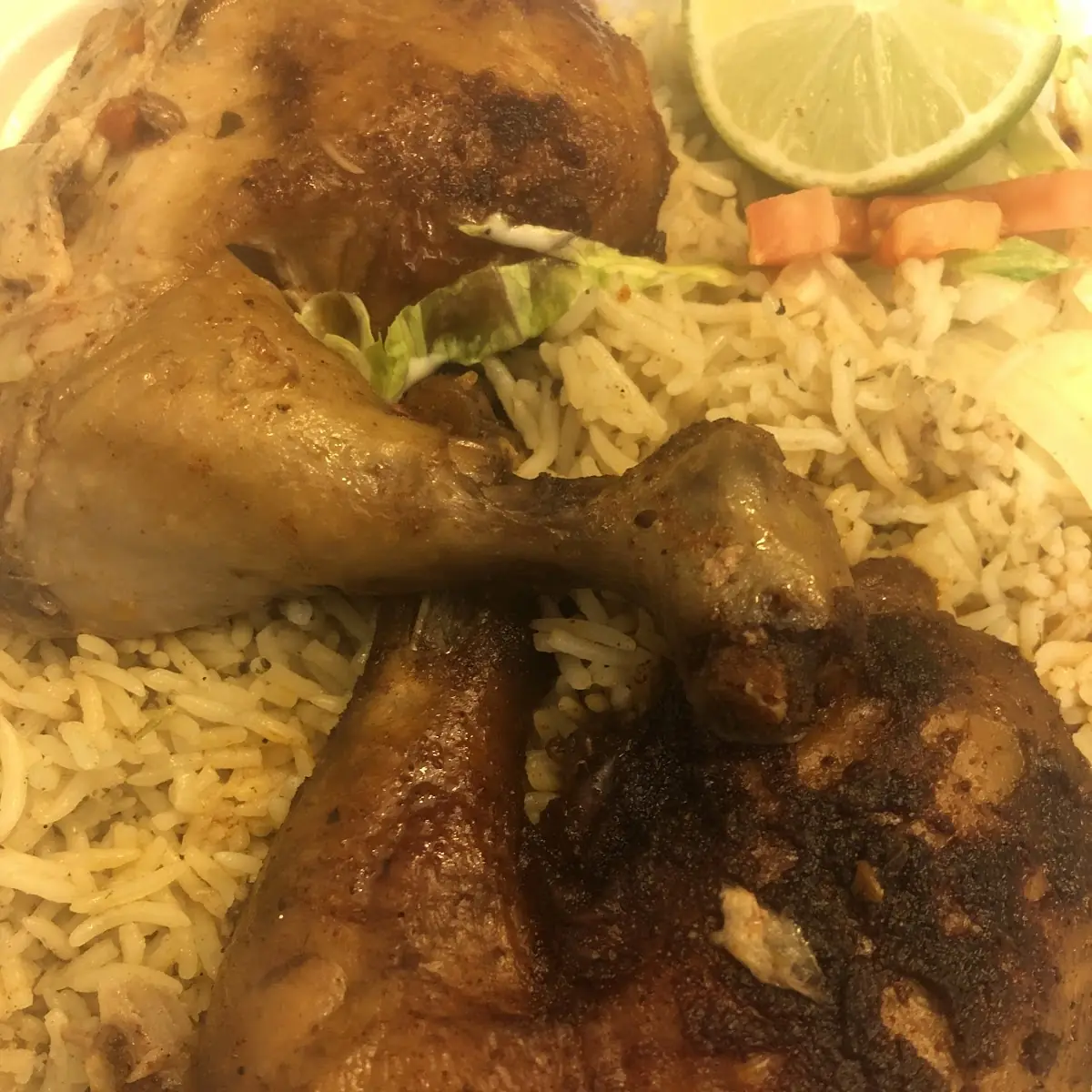 BBQ Chicken Legs with Rice