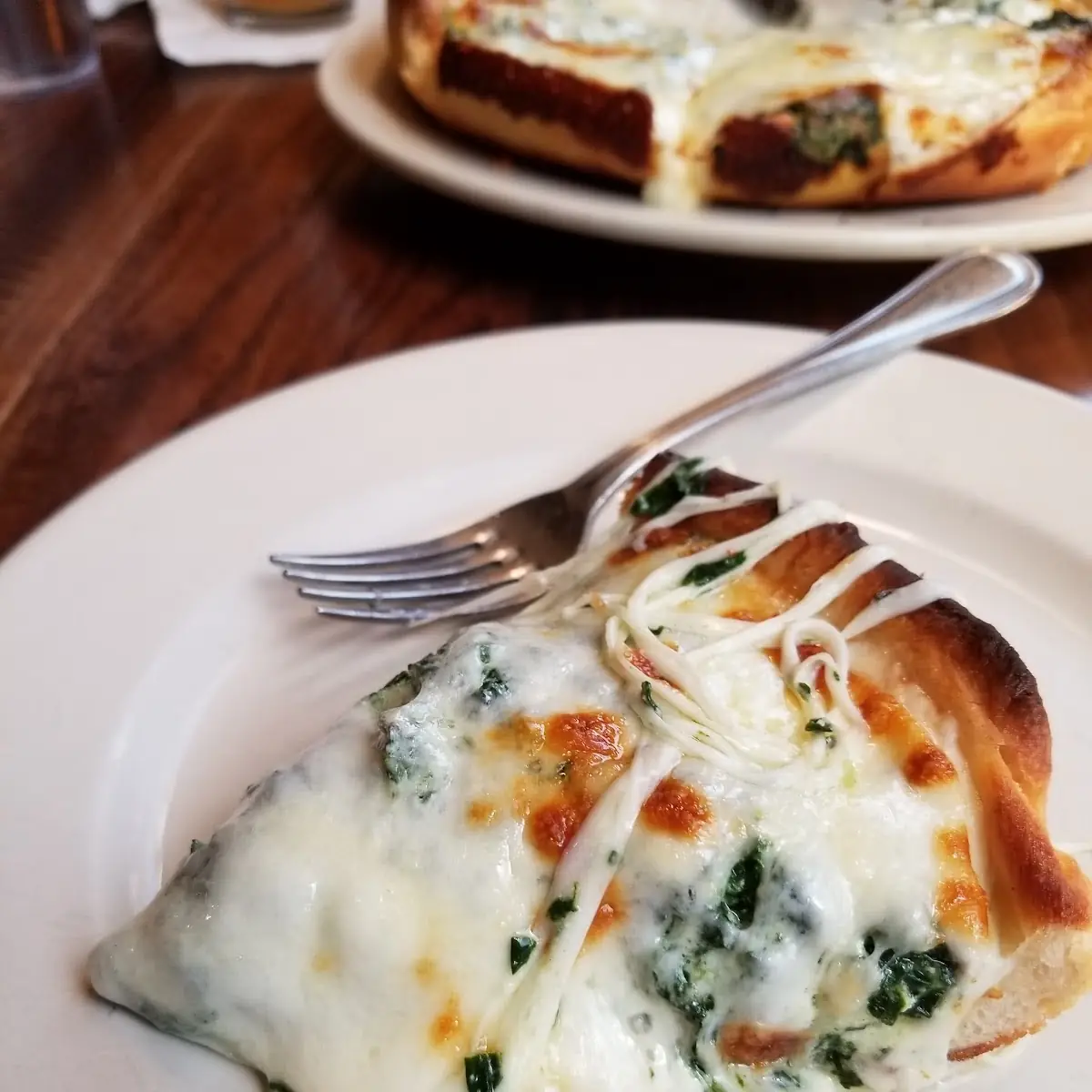 Deep Dish Spinach Pizza