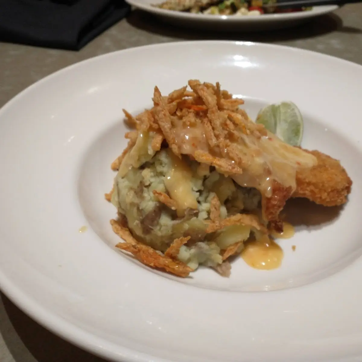 Asian Panko Chicken with Wasabi Mashed Potatoes