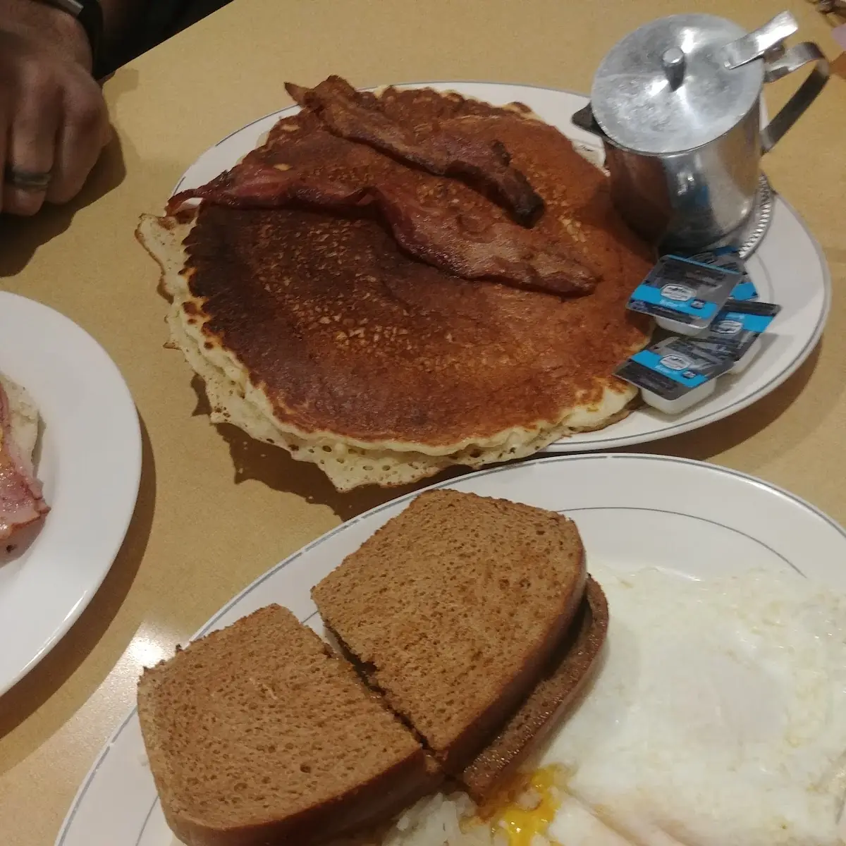 2 Egg Breakfast Bacon Sausage & Whole Wheat Toast