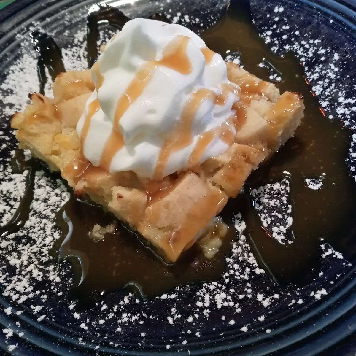 Lemon Bread Pudding with Caramel Sauce