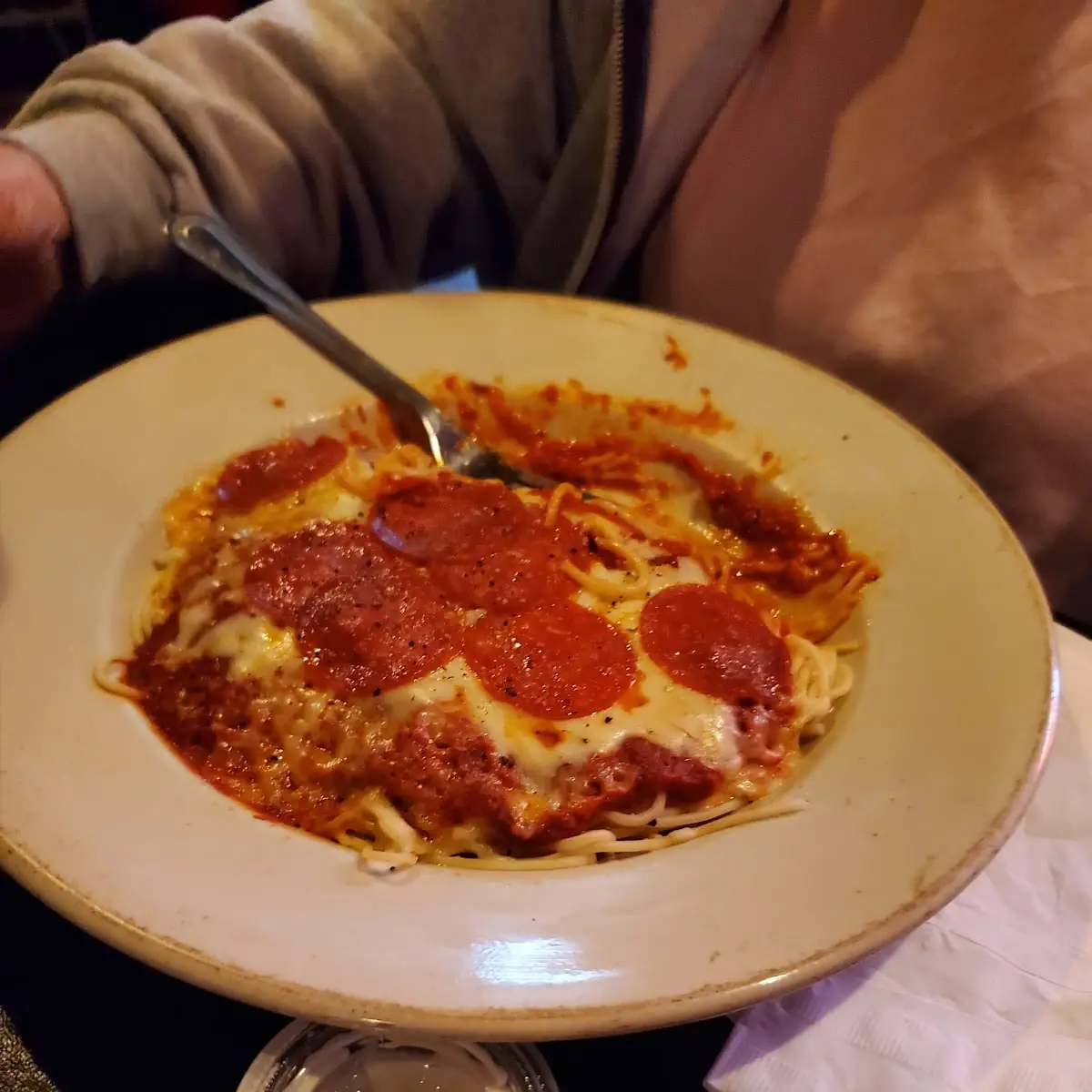 Pizza Baked Spaghetti