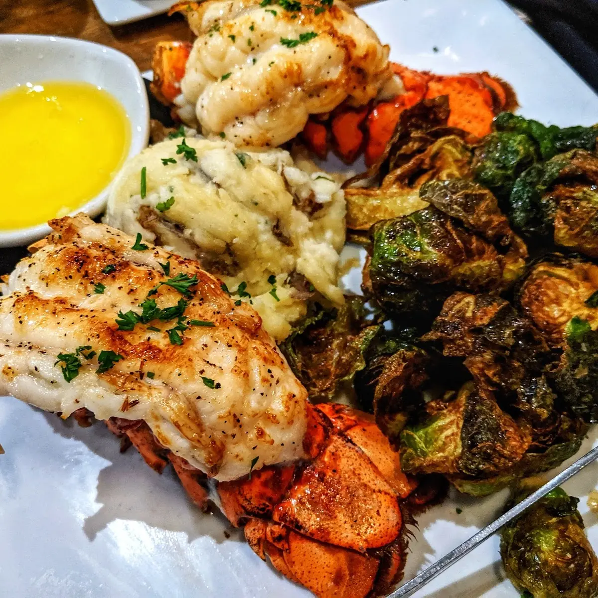 Lobster Tail with Mashed Potatoes