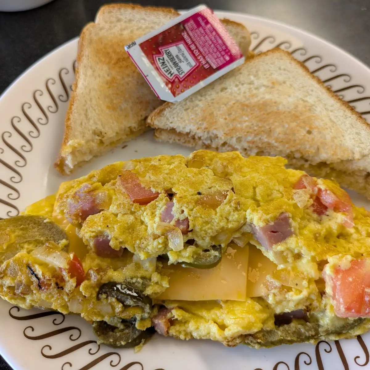 Cheese N' Eggs with Raisin Toast