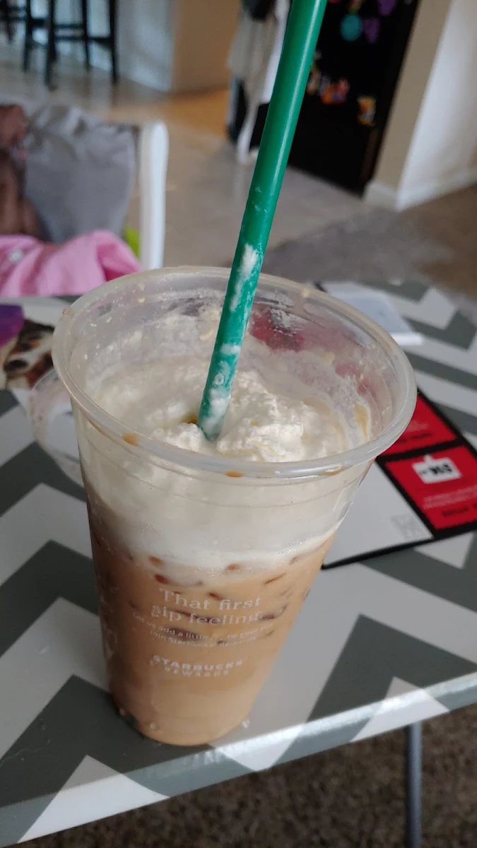 Iced Caramel Macchiato with Marshmallow Whipped Cream